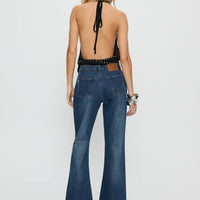 Wide World Mid Rise Bootleg Jeans Mid Blue