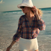 JANIS TOP -- CÔTE D'AZUR PLAID