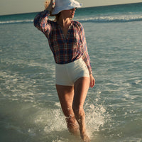 JANIS TOP -- CÔTE D'AZUR PLAID