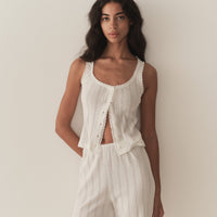 LAVON POINTELLE PANT -- SALT