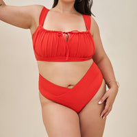 Crisscross Hourglass® Cheeky Bikini Bottoms - Poppy