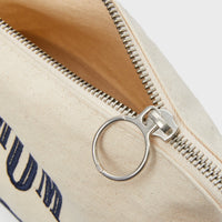 Navy Monogrammed Canvas Make-Up Bag