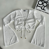 Velencia Crop Top White