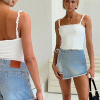 Bowden Skort Light Wash Denim