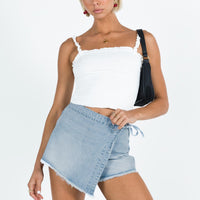 Bowden Skort Light Wash Denim
