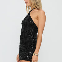 Zelaia Shimmer Mini Skirt Black