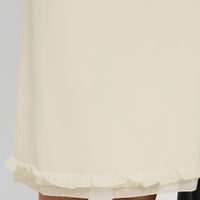 Rosette Frill Midi Skirt Cream