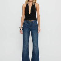 Wide World Mid Rise Bootleg Jeans Mid Blue
