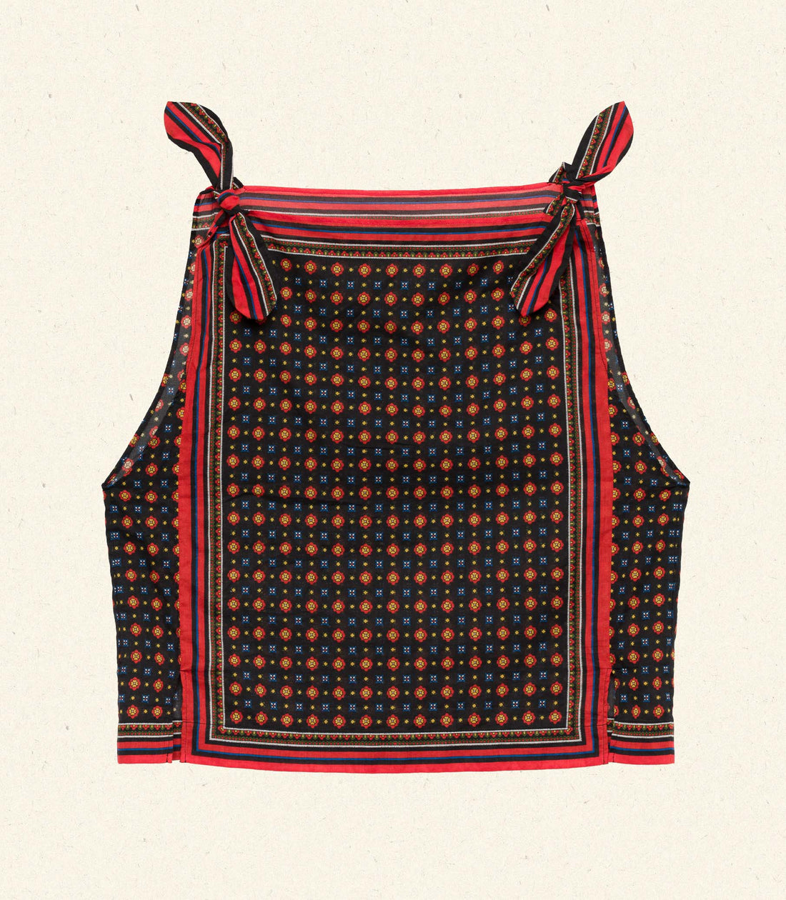 AMALIA TOP -- NOIR MONTMARTRE FOULARD