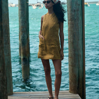 BENNETTE DRESS -- GOLDEN OLIVE