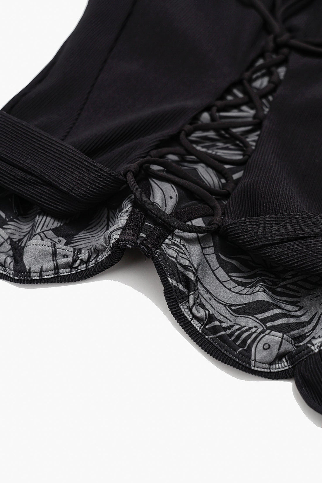 Boardwalk Bombshell One Piece - Black Rib