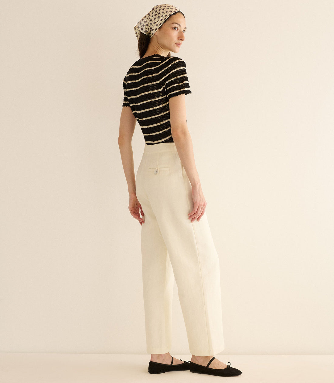 BRANDIE TOP -- NOIR ALLAIRE STRIPE
