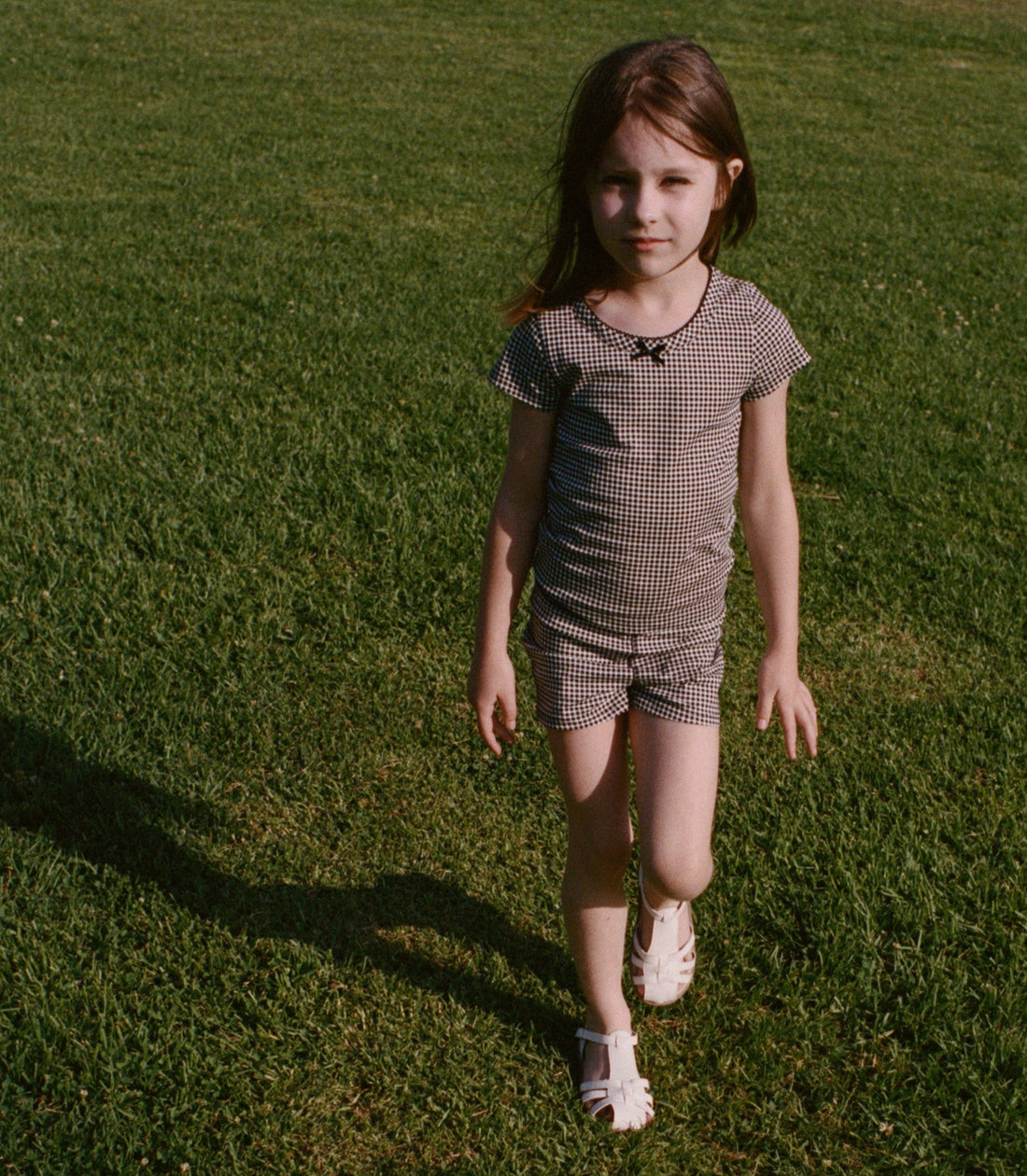 HUCKLEBERRY TEE -- NOIR LA MADDALENA GINGHAM