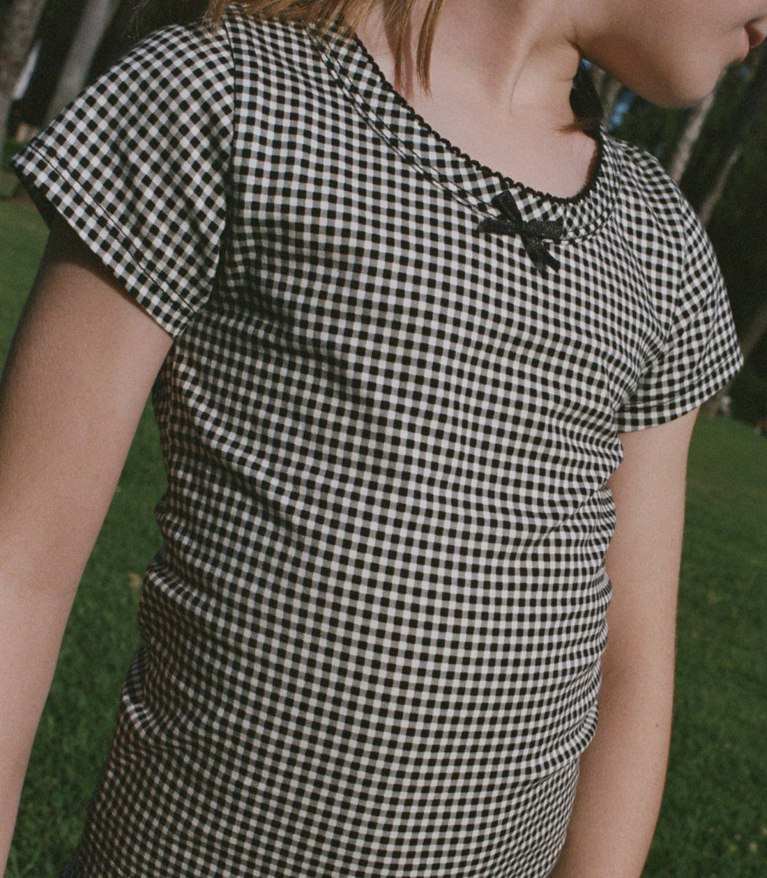 HUCKLEBERRY TEE -- NOIR LA MADDALENA GINGHAM
