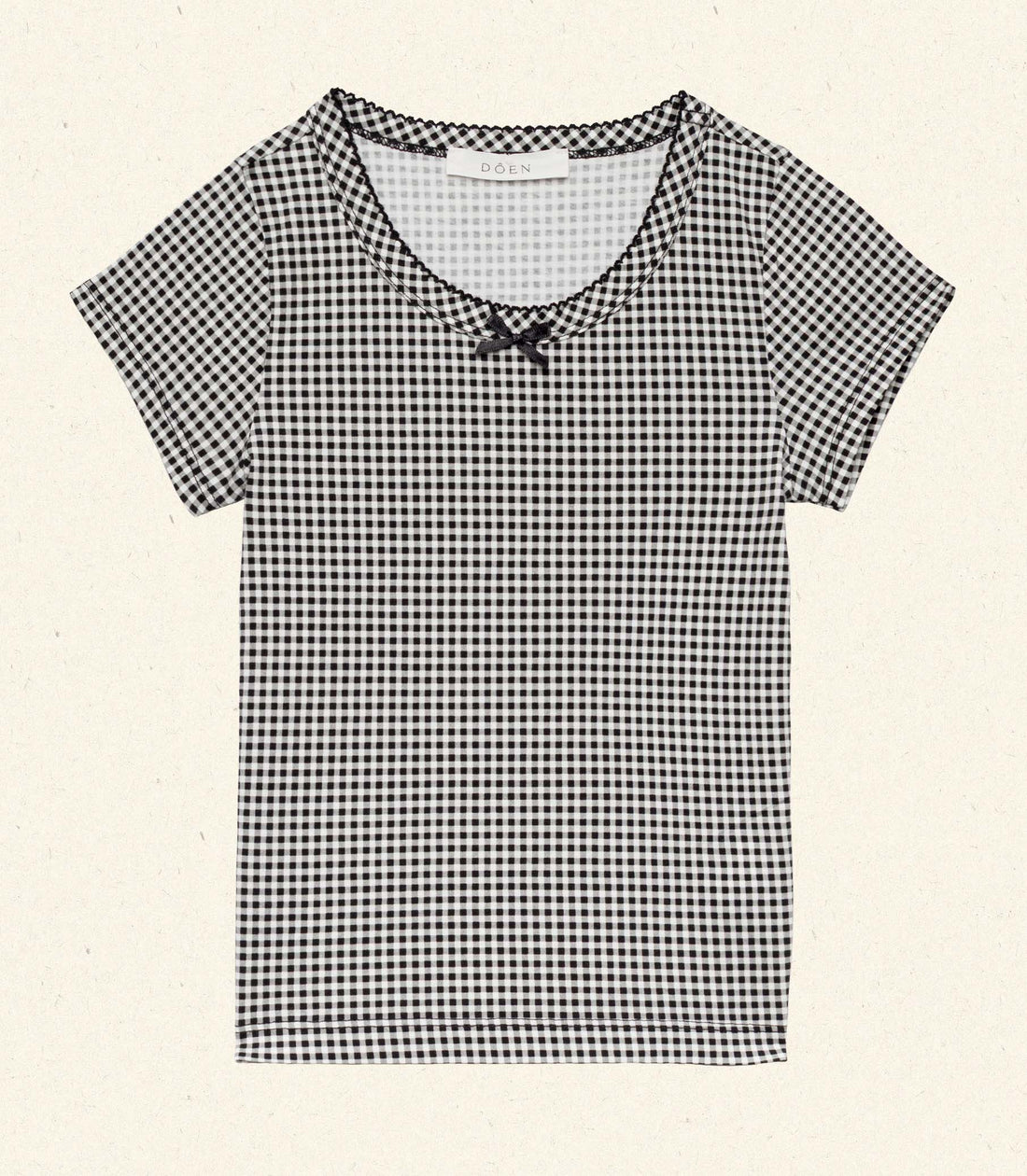 HUCKLEBERRY TEE -- NOIR LA MADDALENA GINGHAM