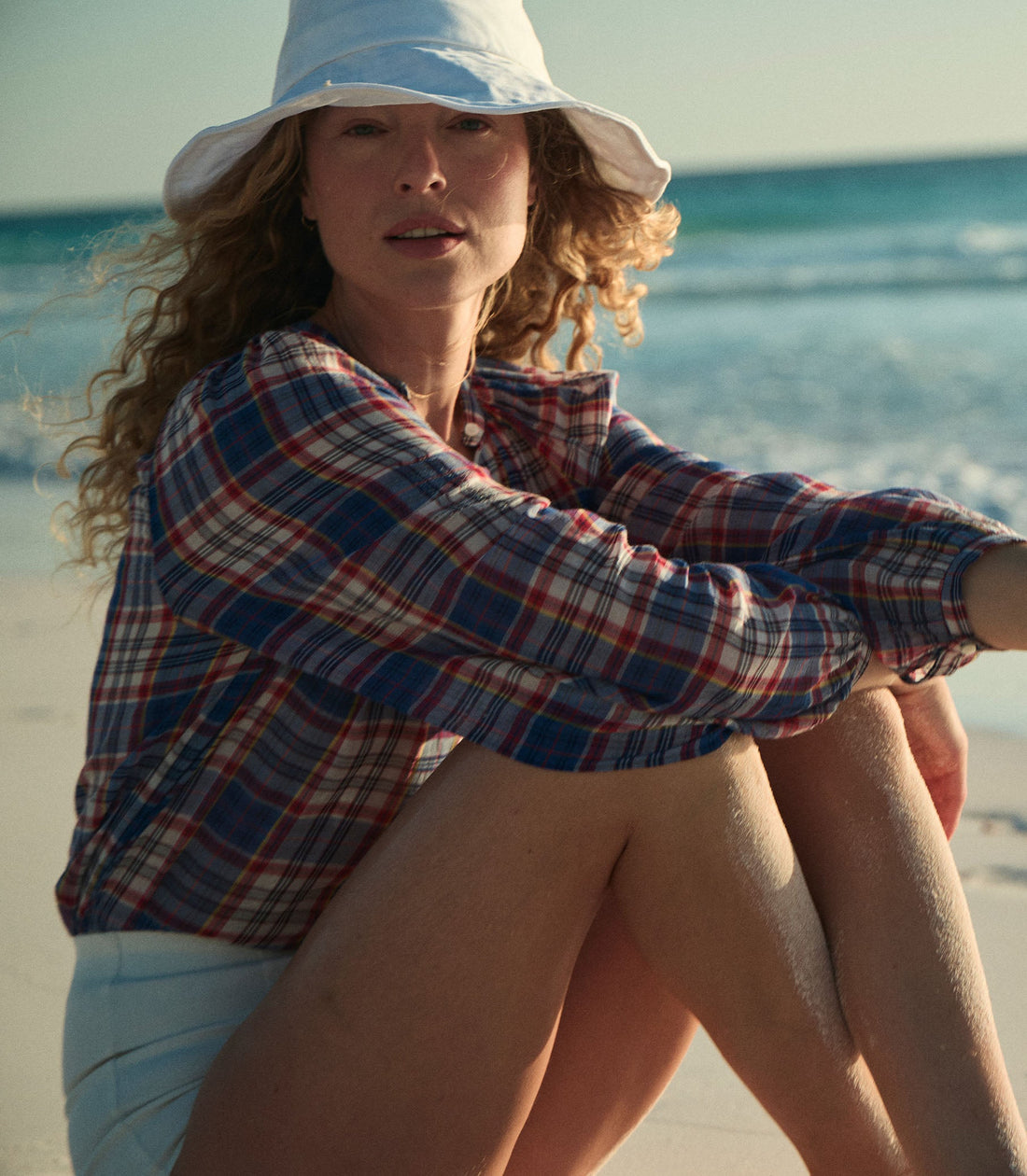 JANIS TOP -- CÔTE D'AZUR PLAID