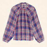 JANIS TOP -- CÔTE D'AZUR PLAID