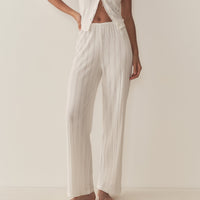 LAVON POINTELLE PANT -- SALT