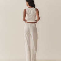 LAVON POINTELLE PANT -- SALT