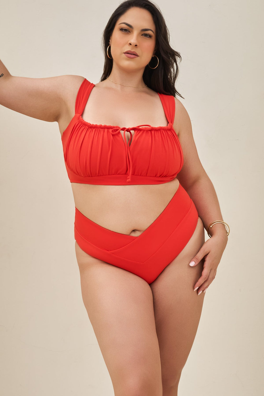 Crisscross Hourglass® Cheeky Bikini Bottoms - Poppy