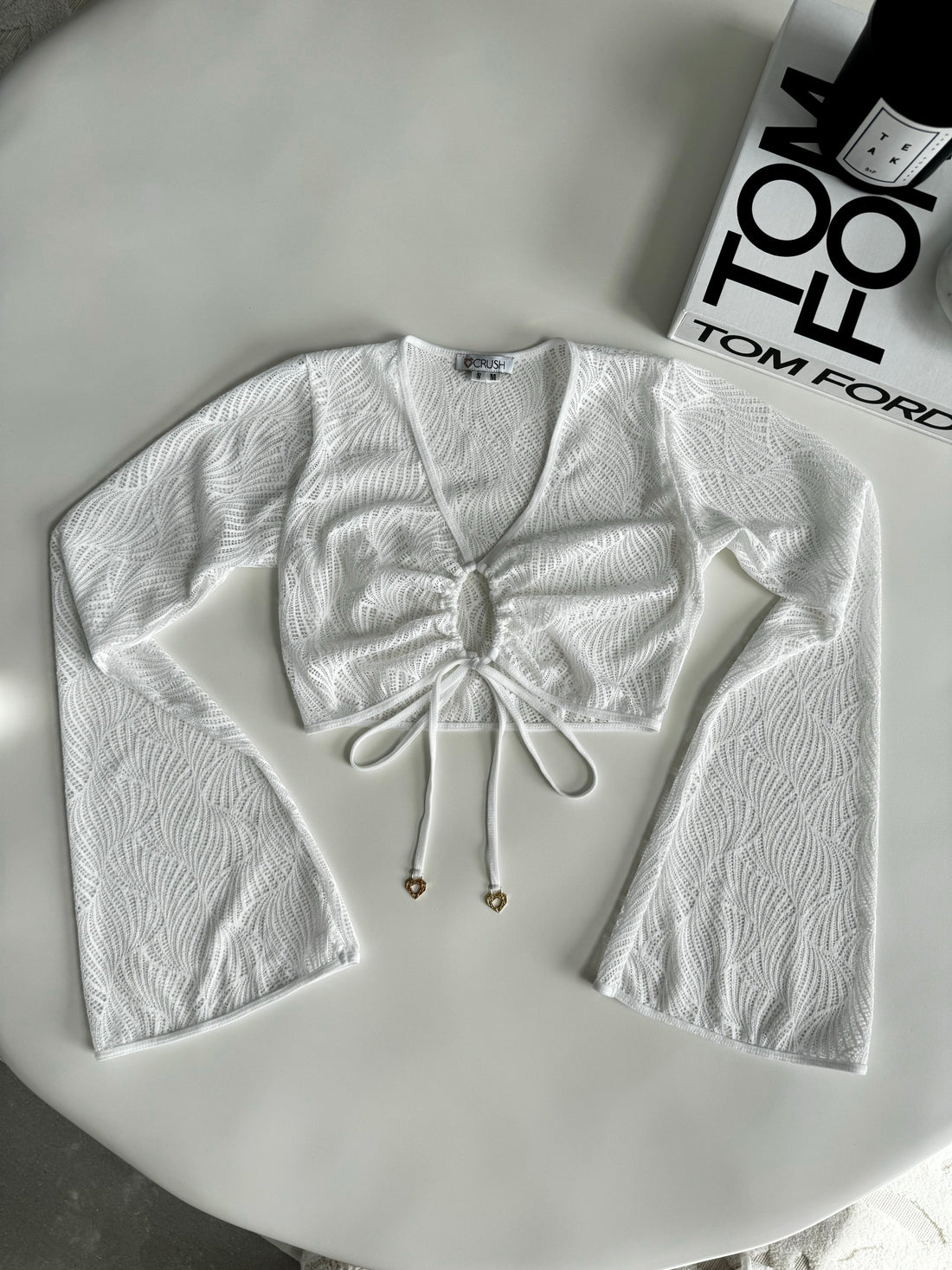 Velencia Crop Top White